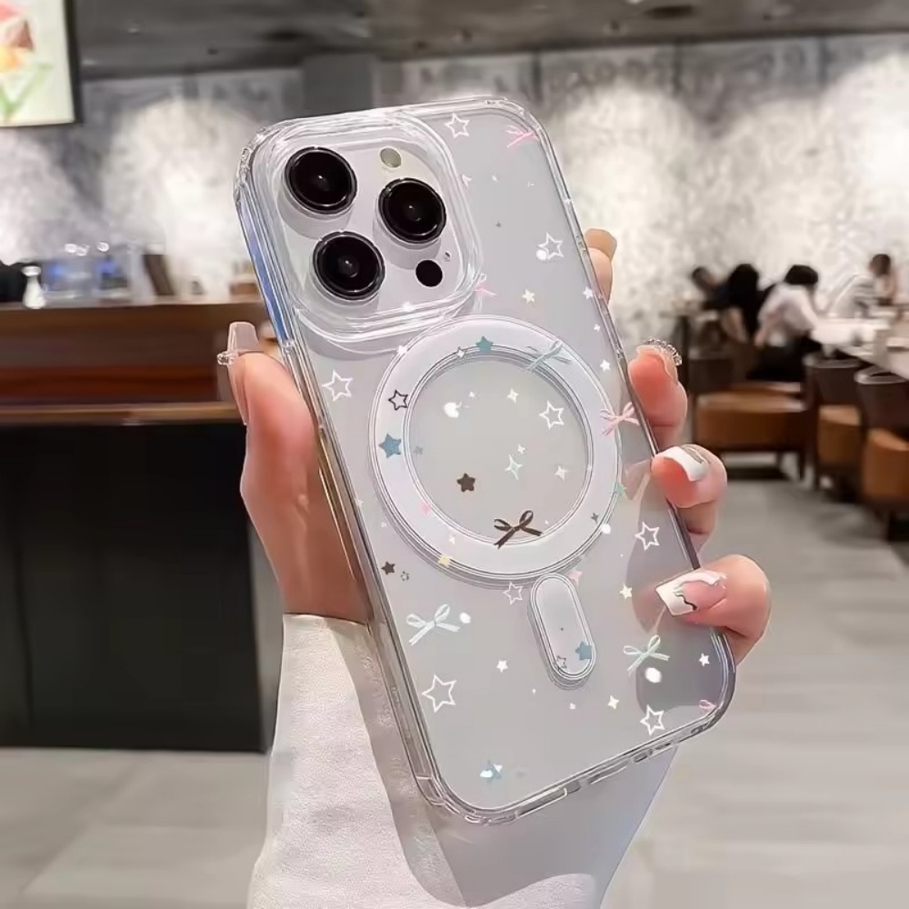 Mini Pc Case - Funda transparente con estampado de lazo